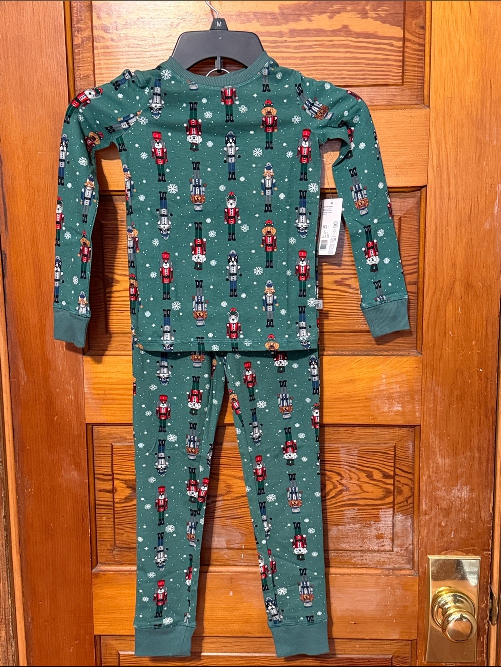 NWT Jockey Kids Pajamas 2-Piece Set Christmas Cat & Dog Nutcrackers Size 5